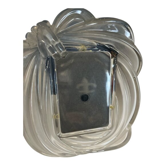 90s Mikasa Love Knot Glass Picture Frame – Holds 4x6 Photo - Picture 2 of 4